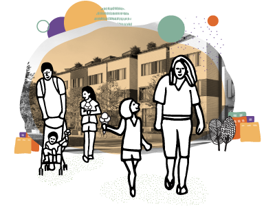 family in the festival graphic